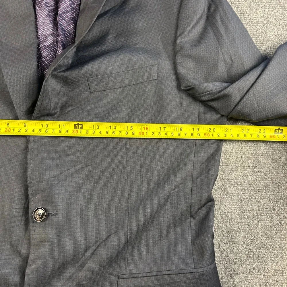 Ted Baker London Endurance Jay CT Suit Jacket 42R Grey Wool Micro Check Blazer